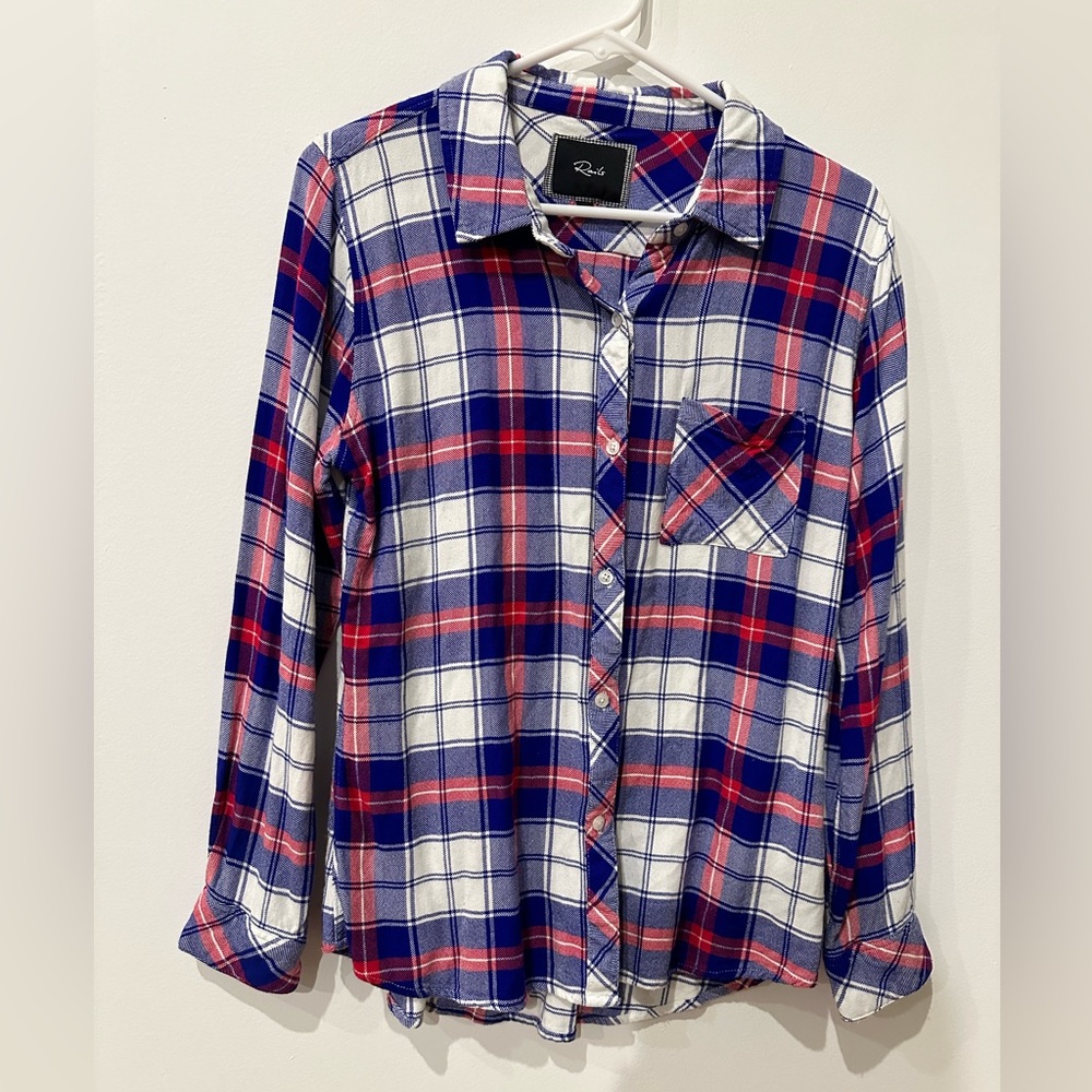 Rails Hunter Top Red White and Blue Size Medium